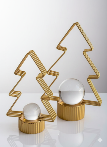 Gold Wire Christmas Trees